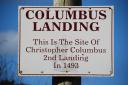 Det eneste stede som det er dokumentert at Columbus gikk iland